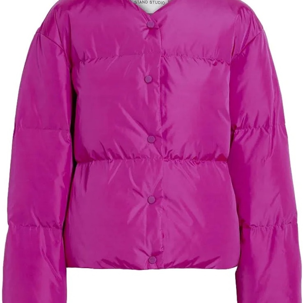 Stand Studio Women's Fuchsia Puffer Jacket